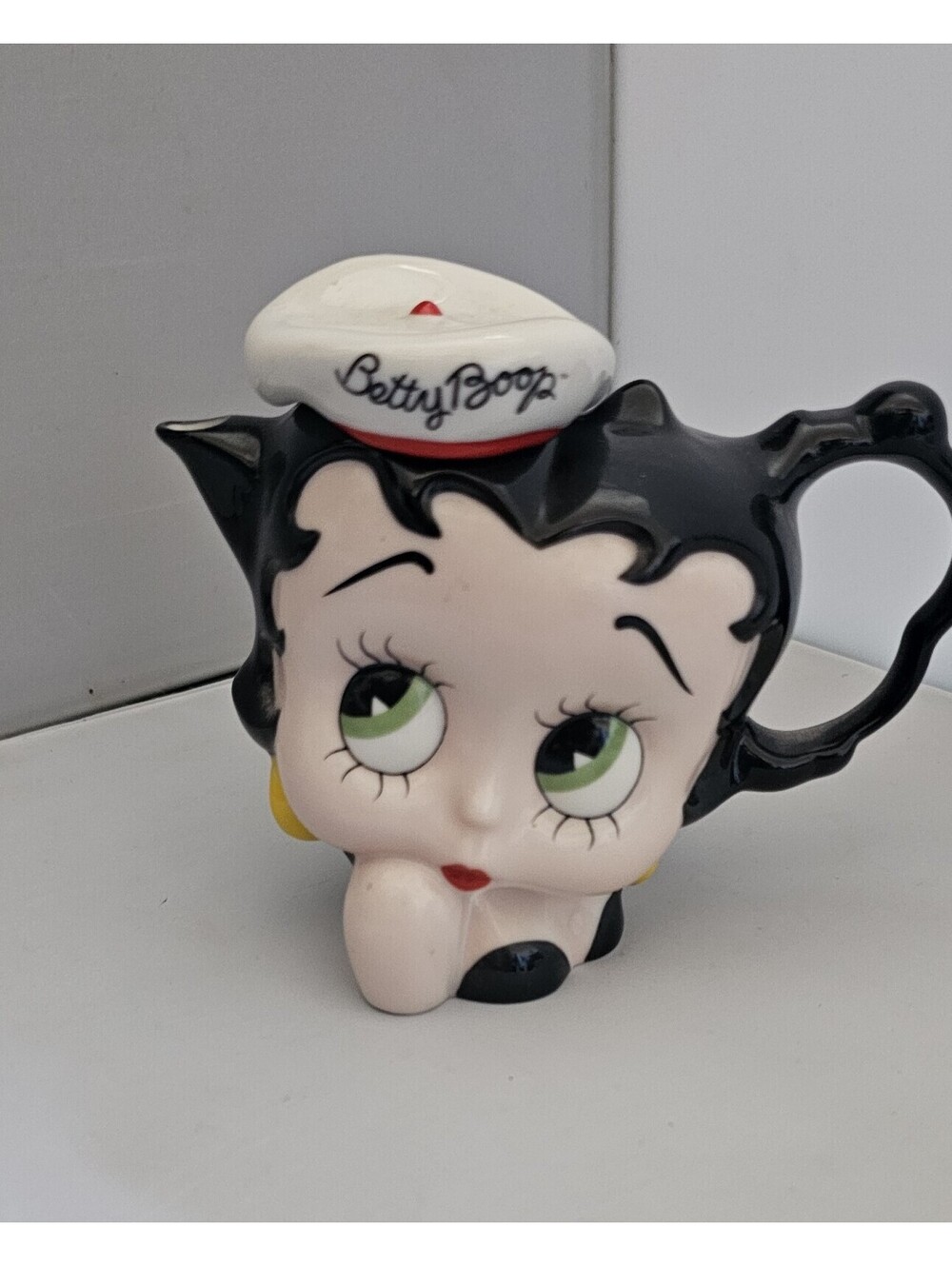 Vintage Betty Boop Ceramic Teapot with Sailor Hat Lid